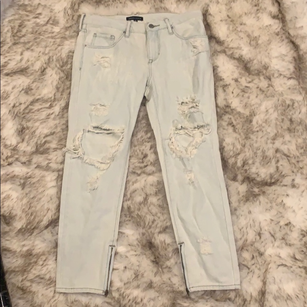 Kendall and Kylie Light wash jeans